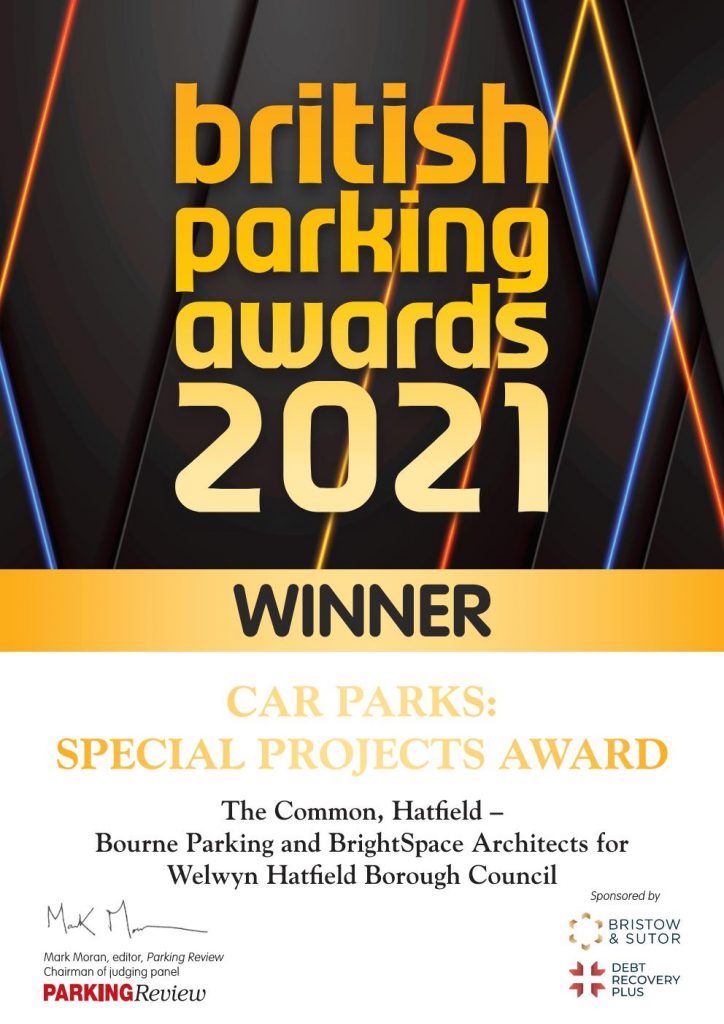 Winner Speical Project British Parking Awards 2021